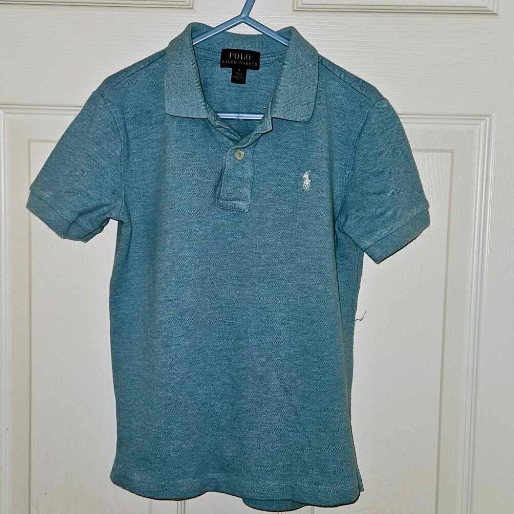 Boy's Iconic Mesh Polo from Polo by Ralph Lauren, size 6, seafoam